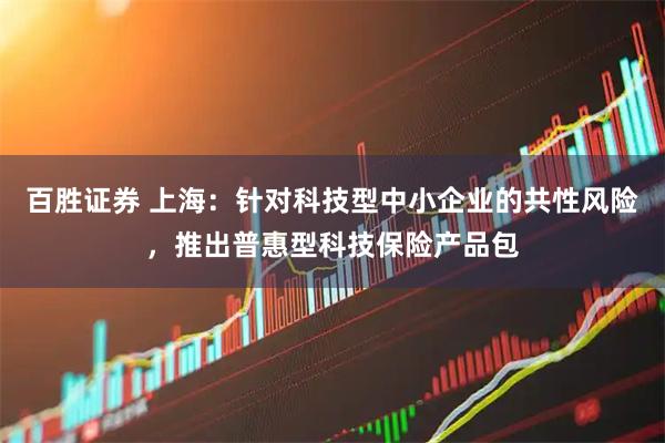 百胜证券 上海：针对科技型中小企业的共性风险，推出普惠型科技保险产品包