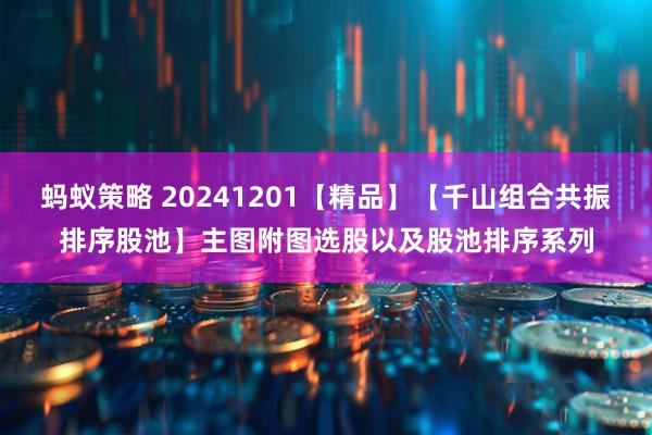蚂蚁策略 20241201【精品】【千山组合共振排序股池】主图附图选股以及股池排序系列